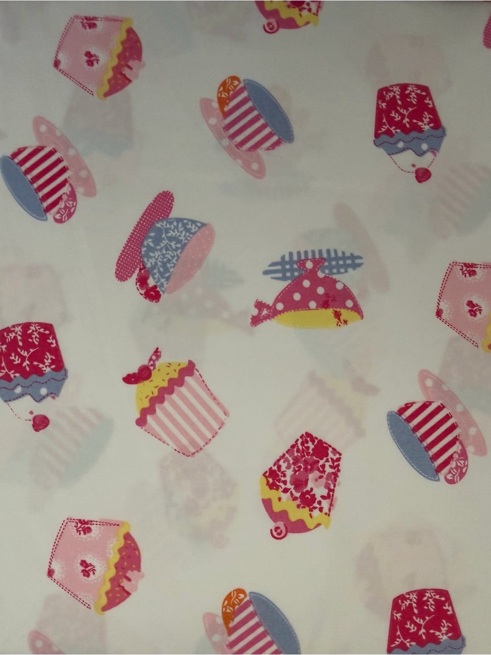 Laura Ashley SWEET TREAT PINK Kids Twin Sheet Set - Cupcake Pattern ~ 3 PC - Picture 5 of 7